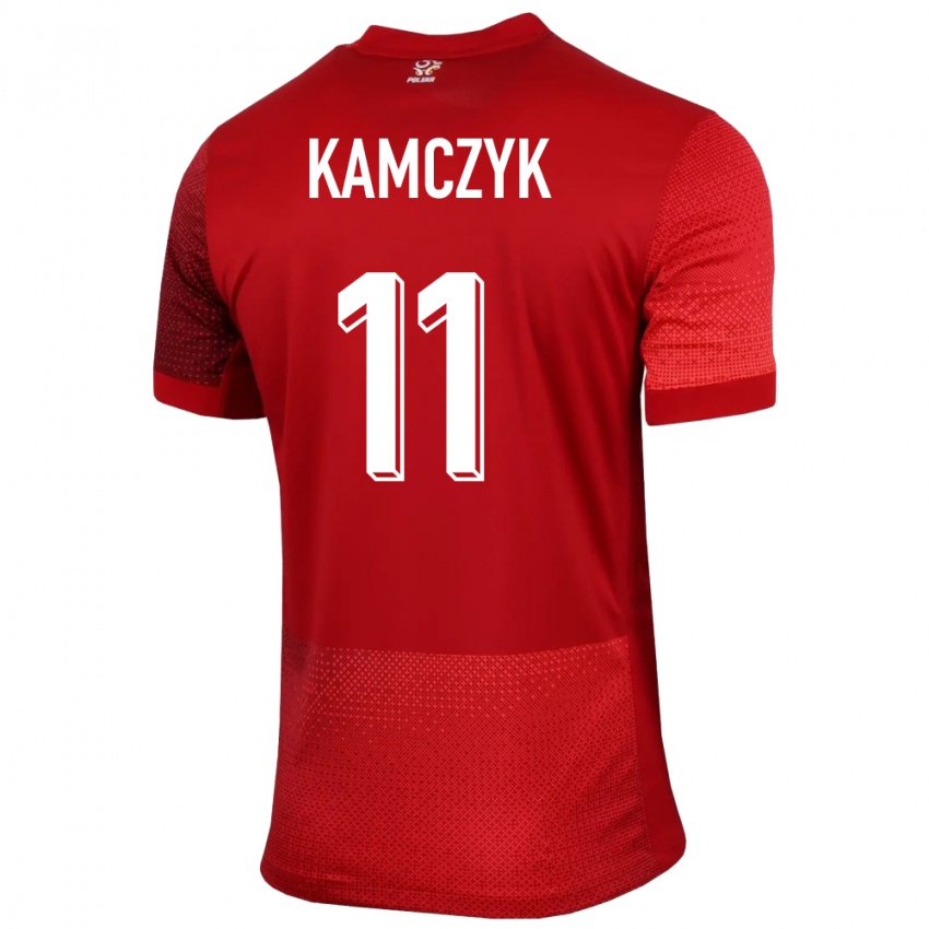 Niño Camiseta Polonia Ewelina Kamczyk #11 Rojo 2ª Equipación 24-26 La Camisa Argentina