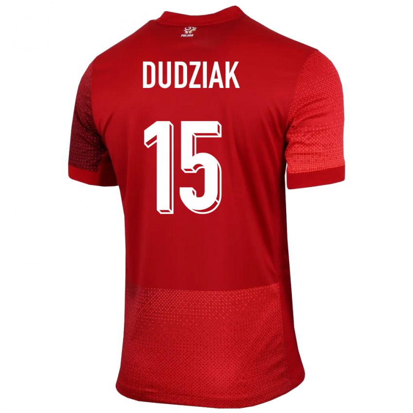 Niño Camiseta Polonia Aleksandra Dudziak #15 Rojo 2ª Equipación 24-26 La Camisa Argentina