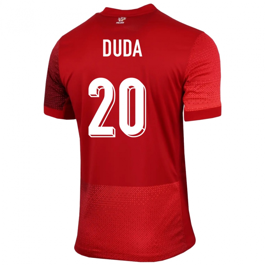 Niño Camiseta Polonia Kacper Duda #20 Rojo 2ª Equipación 24-26 La Camisa Argentina