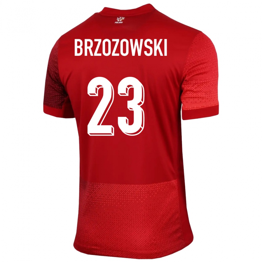 Niño Camiseta Polonia Milosz Brzozowski #23 Rojo 2ª Equipación 24-26 La Camisa Argentina