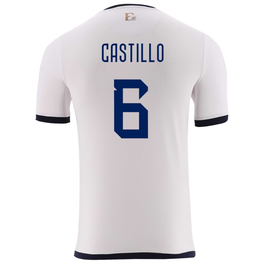 Niño Camiseta Ecuador Byron Castillo #6 Blanco 2ª Equipación 24-26 La Camisa Argentina