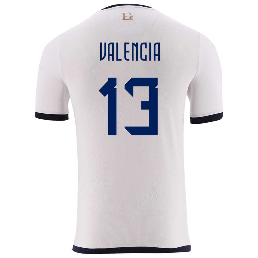 Niño Camiseta Ecuador Enner Valencia #13 Blanco 2ª Equipación 24-26 La Camisa Argentina