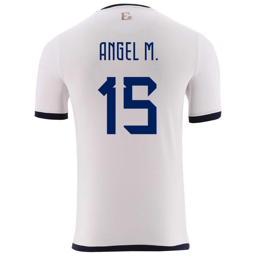 Niño Camiseta Ecuador Angel Mena #15 Blanco 2ª Equipación 24-26 La Camisa Argentina