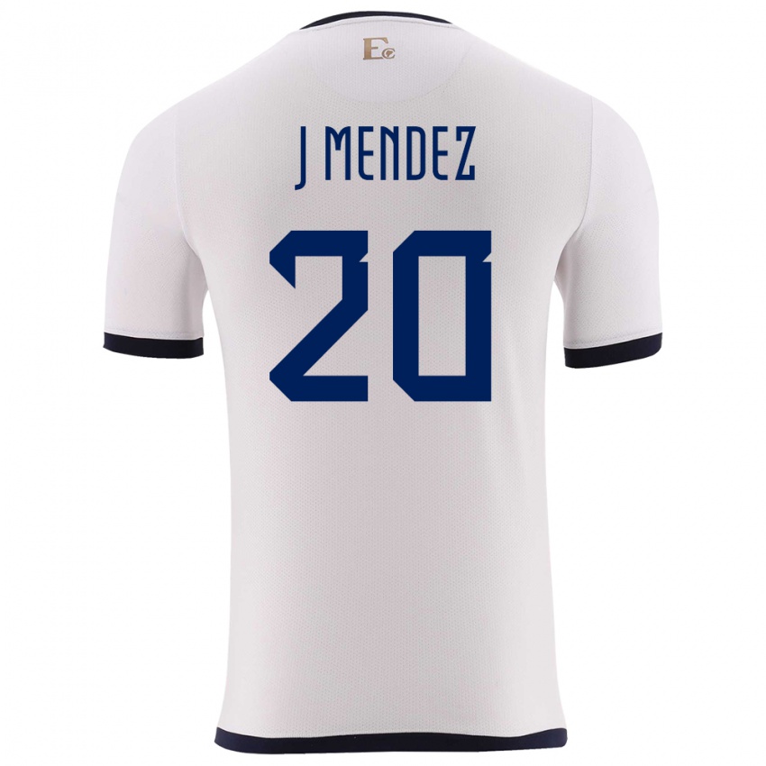 Niño Camiseta Ecuador Jhegson Mendez #20 Blanco 2ª Equipación 24-26 La Camisa Argentina