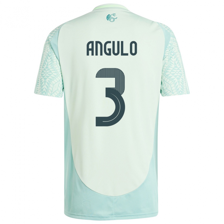 Niño Camiseta México Jesus Angulo #3 Lino Verde 2ª Equipación 24-26 La Camisa Argentina