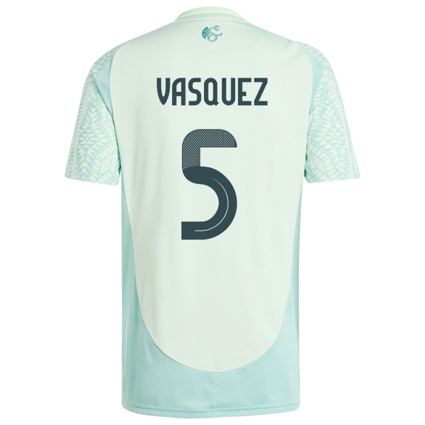 Niño Camiseta México Johan Vasquez #5 Lino Verde 2ª Equipación 24-26 La Camisa Argentina