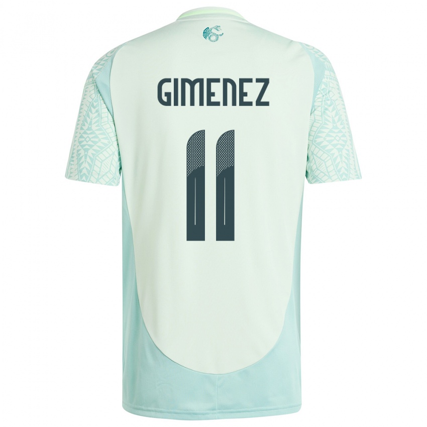 Niño Camiseta México Santiago Gimenez #11 Lino Verde 2ª Equipación 24-26 La Camisa Argentina