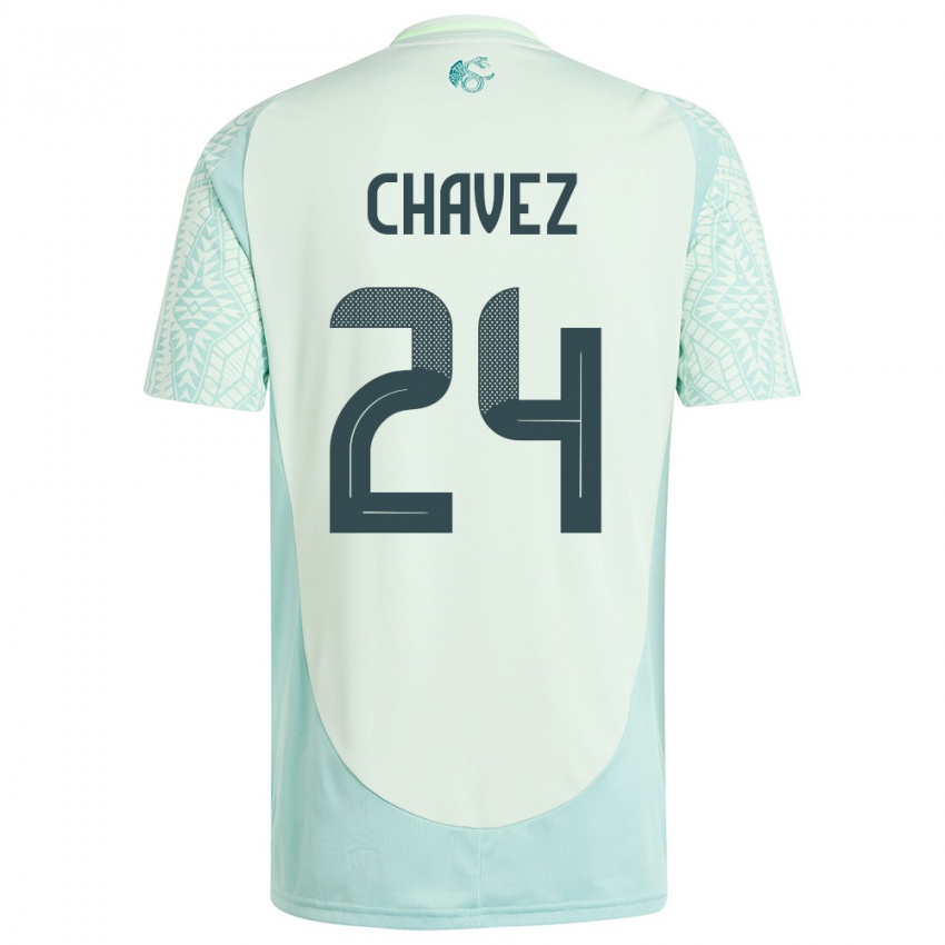 Niño Camiseta México Luis Chavez #24 Lino Verde 2ª Equipación 24-26 La Camisa Argentina