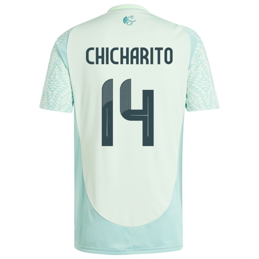 Niño Camiseta México Chicharito #14 Lino Verde 2ª Equipación 24-26 La Camisa Argentina