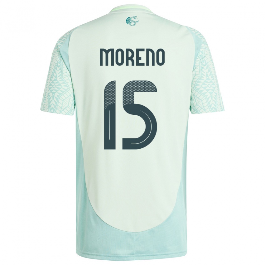 Niño Camiseta México Hector Moreno #15 Lino Verde 2ª Equipación 24-26 La Camisa Argentina