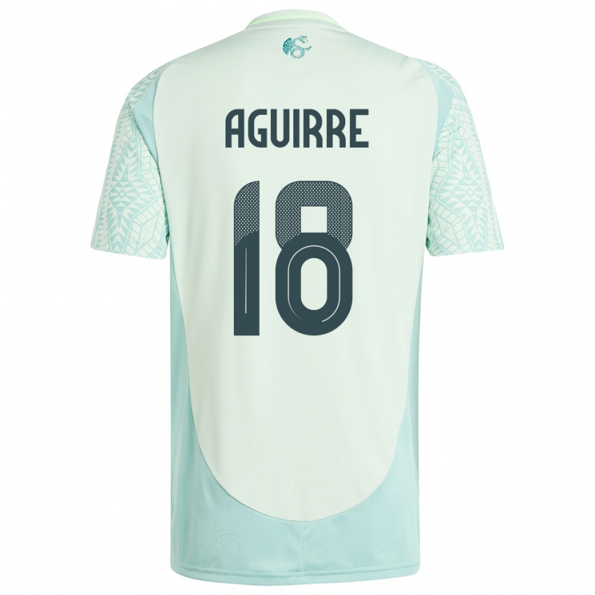 Niño Camiseta México Eduardo Aguirre #18 Lino Verde 2ª Equipación 24-26 La Camisa Argentina