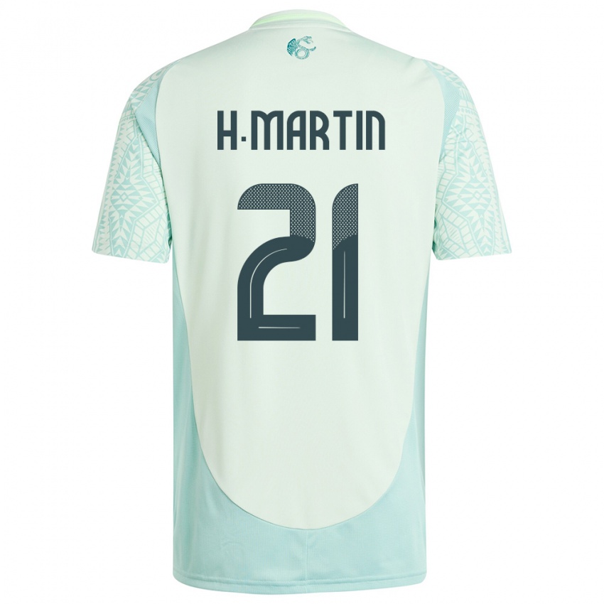 Niño Camiseta México Henry Martin #21 Lino Verde 2ª Equipación 24-26 La Camisa Argentina