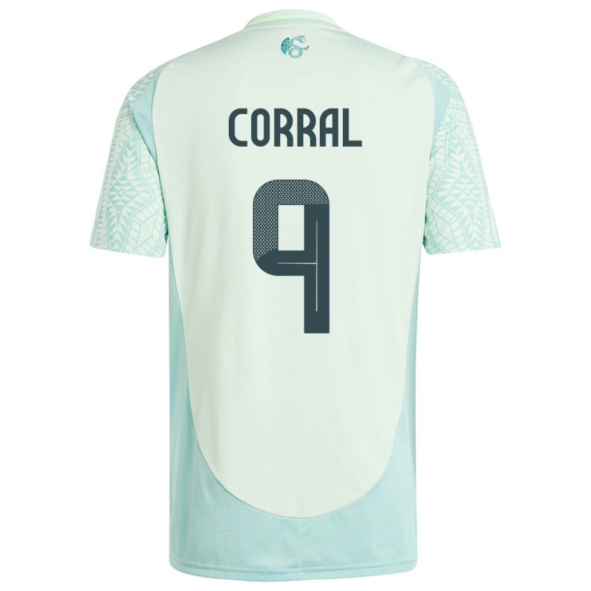 Niño Camiseta México Charlyn Corral #9 Lino Verde 2ª Equipación 24-26 La Camisa Argentina