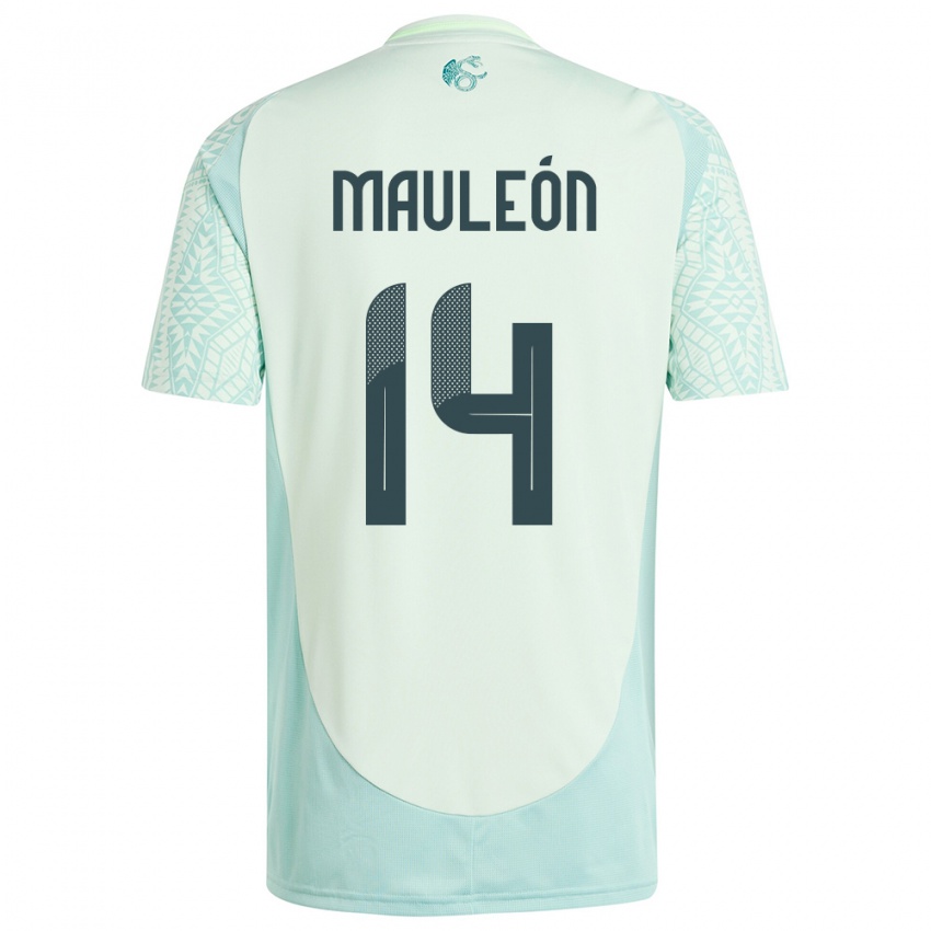 Niño Camiseta México Natalia Mauleon #14 Lino Verde 2ª Equipación 24-26 La Camisa Argentina