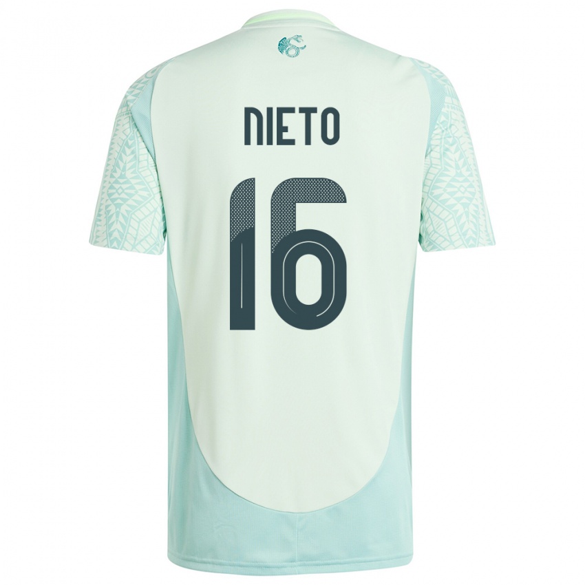 Niño Camiseta México Karla Nieto #16 Lino Verde 2ª Equipación 24-26 La Camisa Argentina