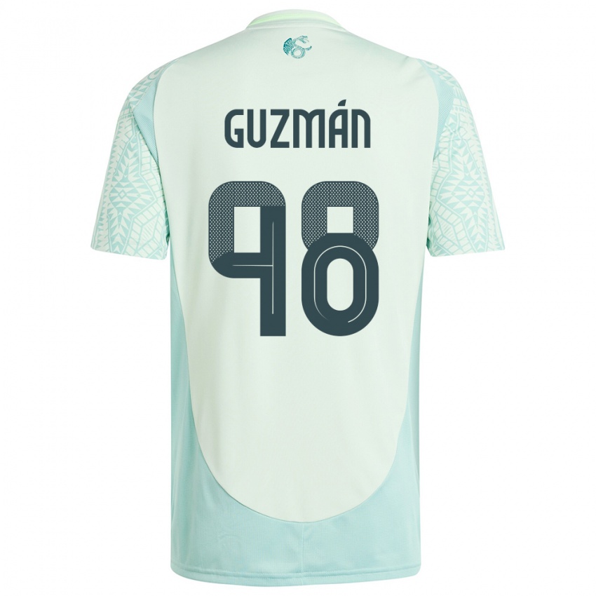 Niño Camiseta México Kinberly Guzman #98 Lino Verde 2ª Equipación 24-26 La Camisa Argentina