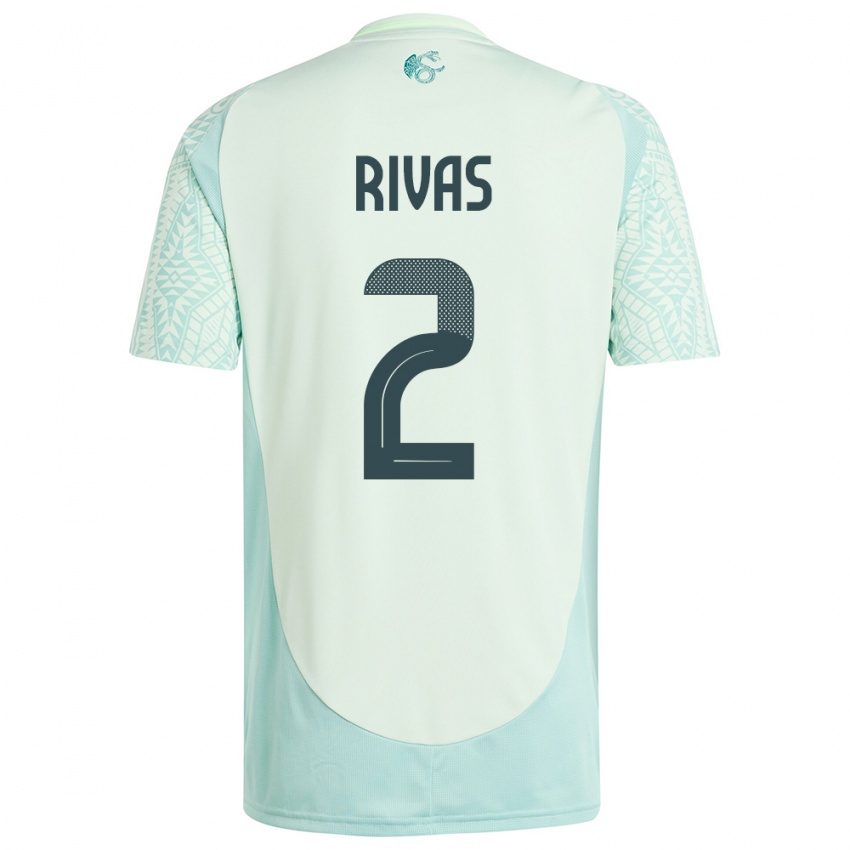 Niño Camiseta México Jesus Rivas #2 Lino Verde 2ª Equipación 24-26 La Camisa Argentina