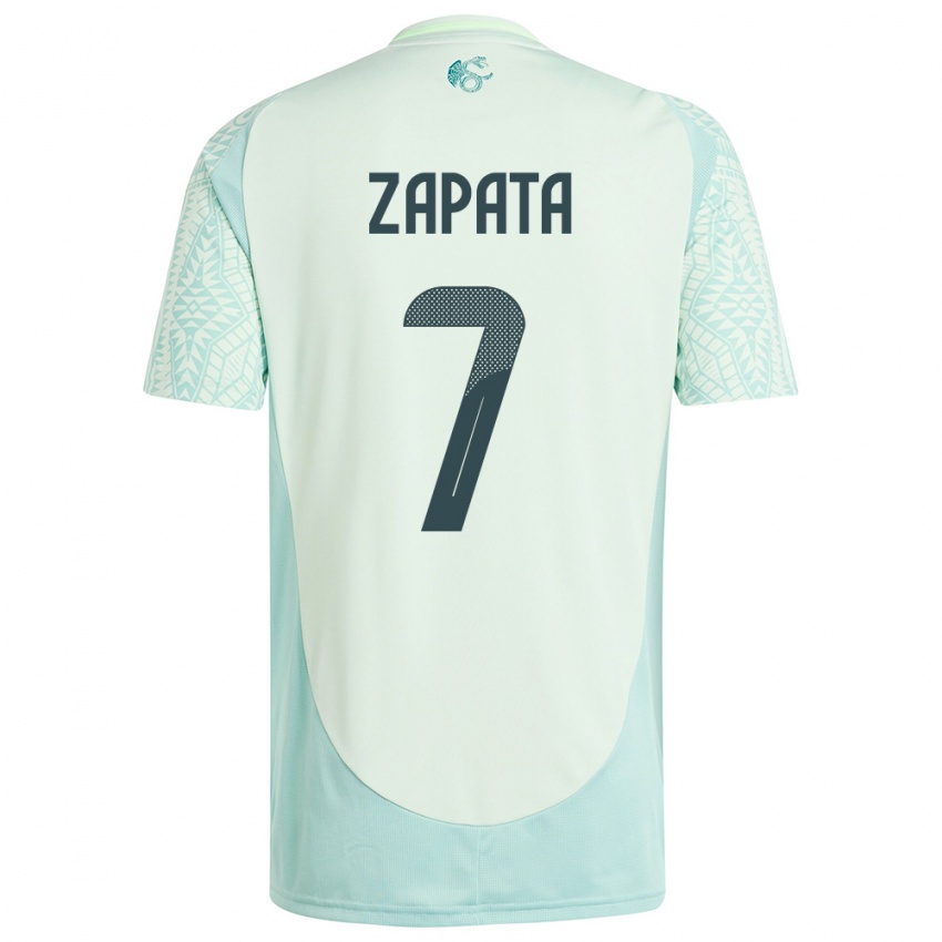 Niño Camiseta México Angel Zapata #7 Lino Verde 2ª Equipación 24-26 La Camisa Argentina