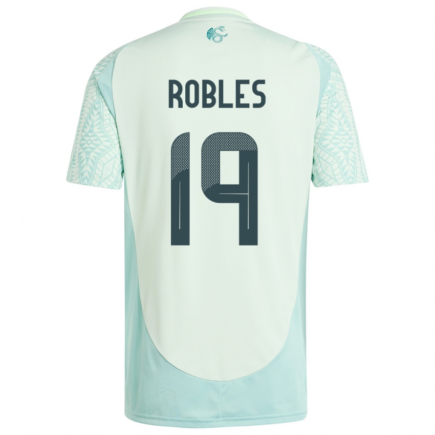 Niño Camiseta México Angel Robles #19 Lino Verde 2ª Equipación 24-26 La Camisa Argentina