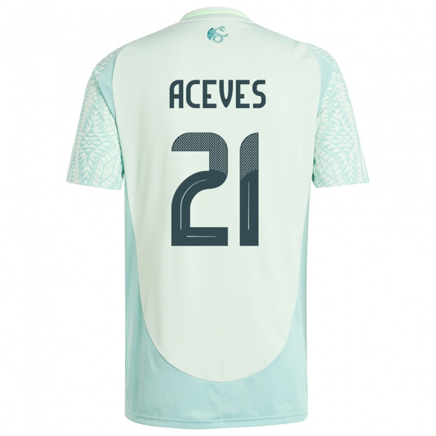 Niño Camiseta México Daniel Aceves #21 Lino Verde 2ª Equipación 24-26 La Camisa Argentina