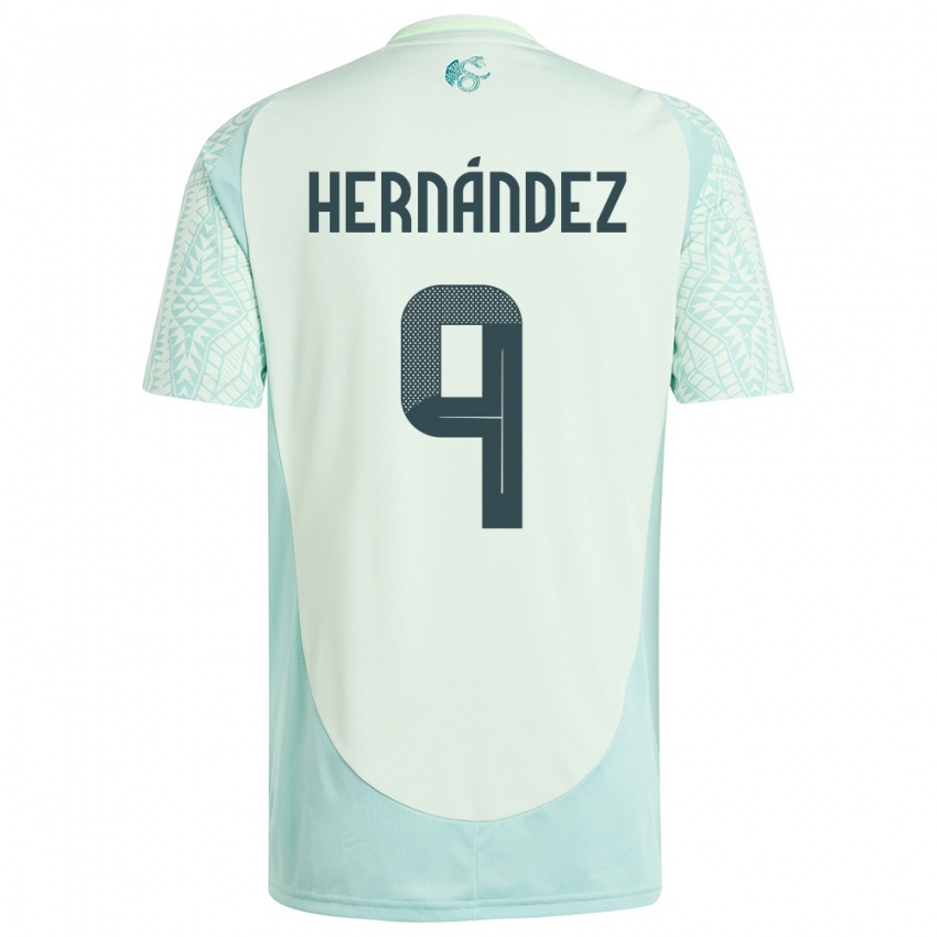 Niño Camiseta México Jesus Hernandez #9 Lino Verde 2ª Equipación 24-26 La Camisa Argentina