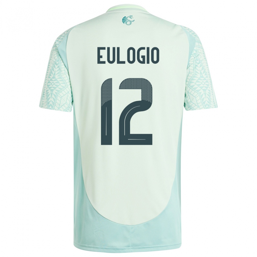 Niño Camiseta México Jose Eulogio #12 Lino Verde 2ª Equipación 24-26 La Camisa Argentina