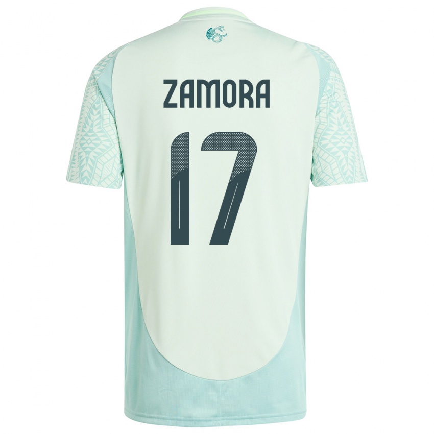 Niño Camiseta México Saul Zamora #17 Lino Verde 2ª Equipación 24-26 La Camisa Argentina