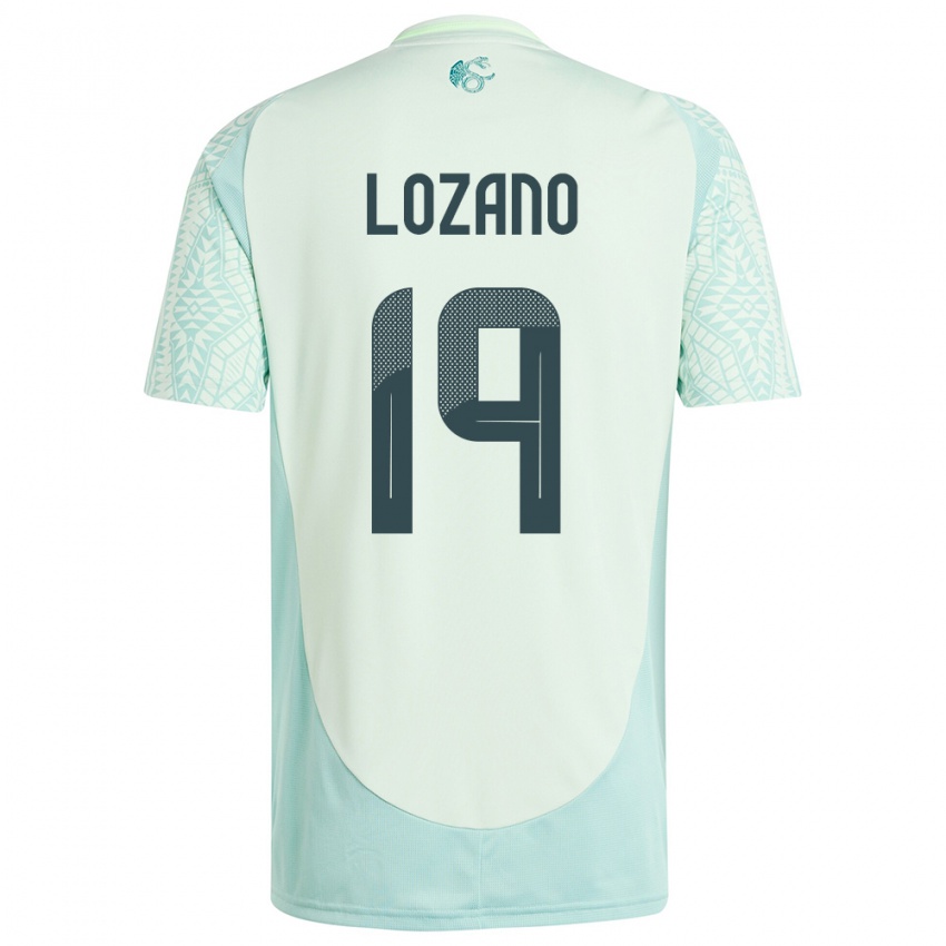 Niño Camiseta México Esteban Lozano #19 Lino Verde 2ª Equipación 24-26 La Camisa Argentina