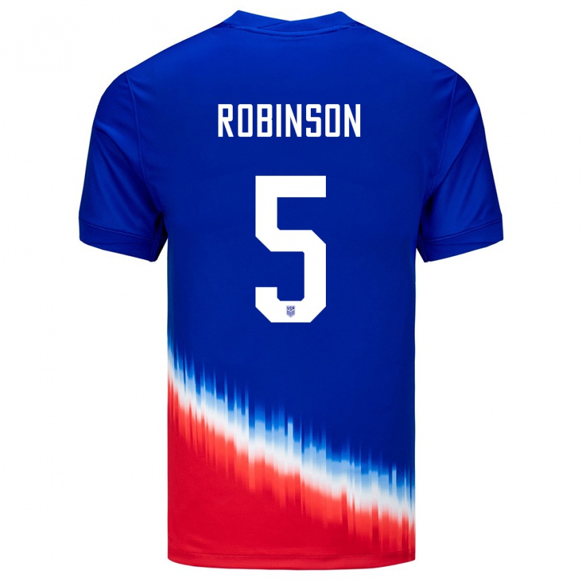 Niño Camiseta Estados Unidos Antonee Robinson #5 Azul 2ª Equipación 24-26 La Camisa Argentina