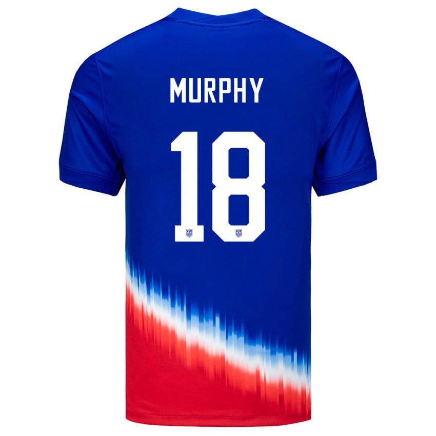 Niño Camiseta Estados Unidos Casey Murphy #18 Azul 2ª Equipación 24-26 La Camisa Argentina