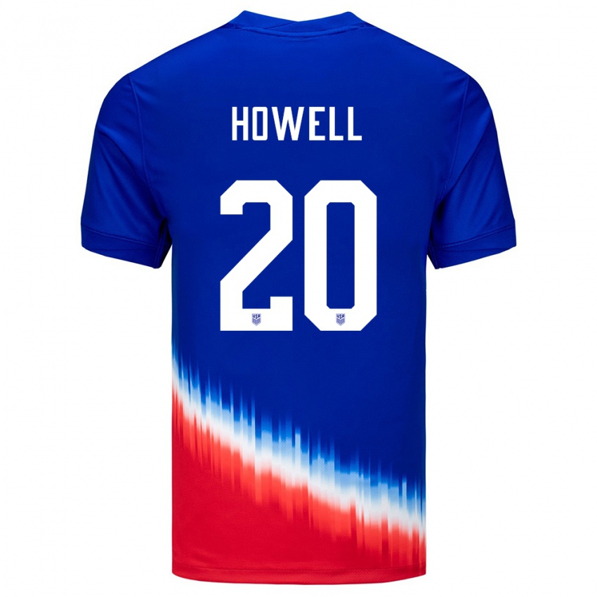 Niño Camiseta Estados Unidos Jaelin Howell #20 Azul 2ª Equipación 24-26 La Camisa Argentina