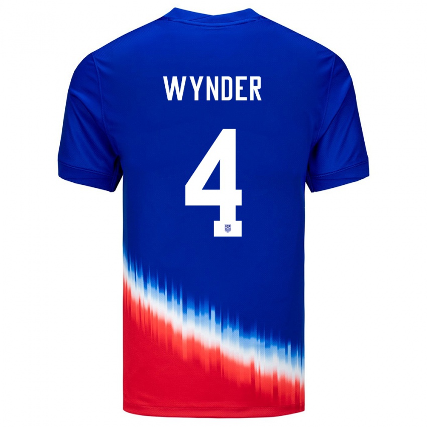 Niño Camiseta Estados Unidos Joshua Wynder #4 Azul 2ª Equipación 24-26 La Camisa Argentina