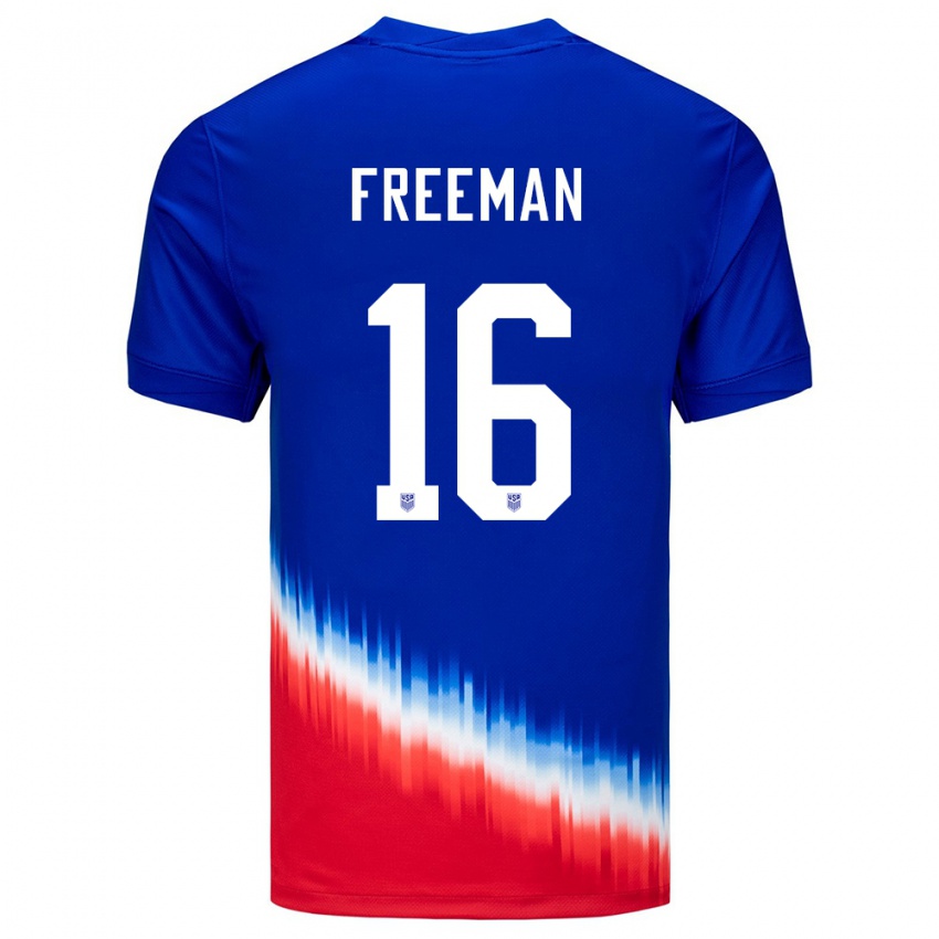 Niño Camiseta Estados Unidos Alex Freeman #16 Azul 2ª Equipación 24-26 La Camisa Argentina