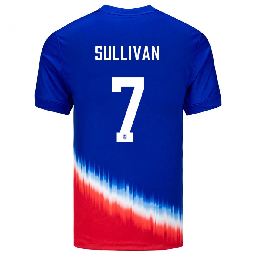 Niño Camiseta Estados Unidos Quinn Sullivan #7 Azul 2ª Equipación 24-26 La Camisa Argentina