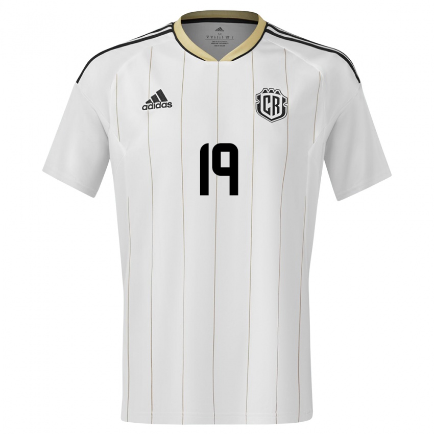 Niño Camiseta Costa Rica Fabricio Aleman #19 Blanco 2ª Equipación 24-26 La Camisa Argentina