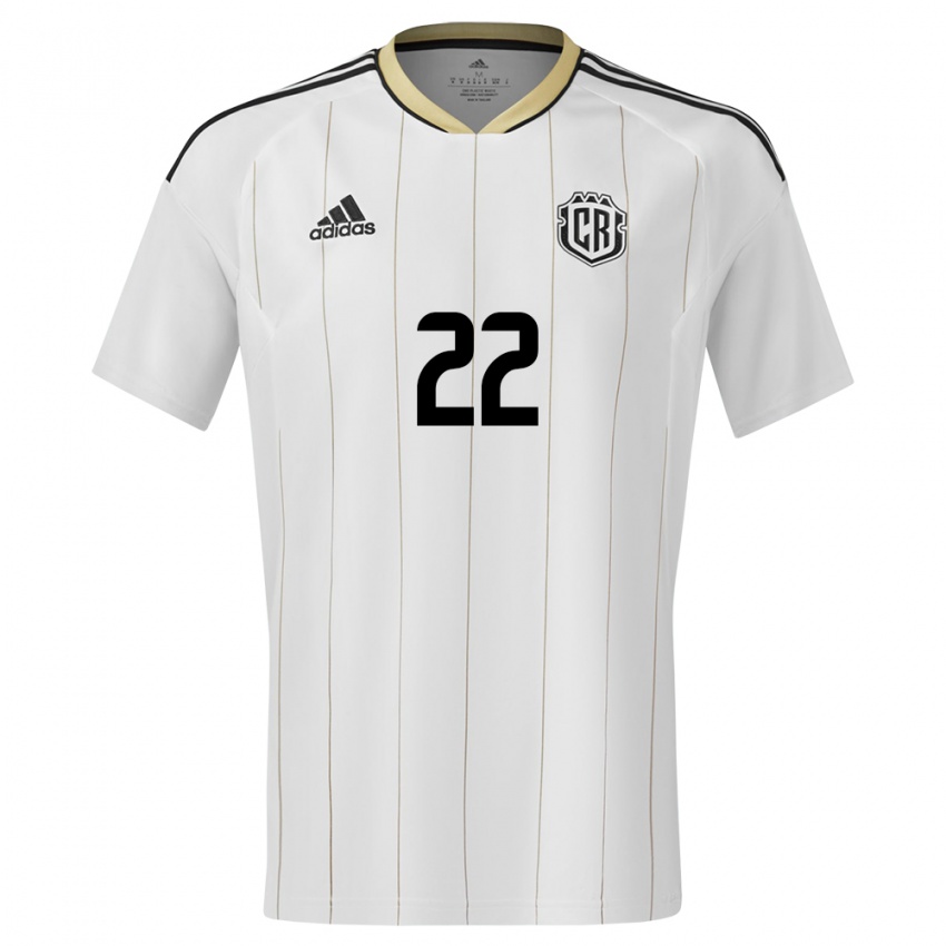 Niño Camiseta Costa Rica Carlos Martinez #22 Blanco 2ª Equipación 24-26 La Camisa Argentina