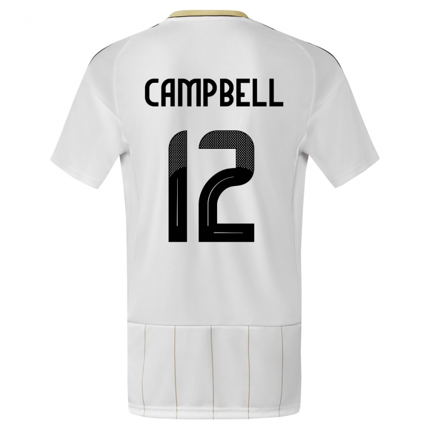 Niño Camiseta Costa Rica Joel Campbell #12 Blanco 2ª Equipación 24-26 La Camisa Argentina