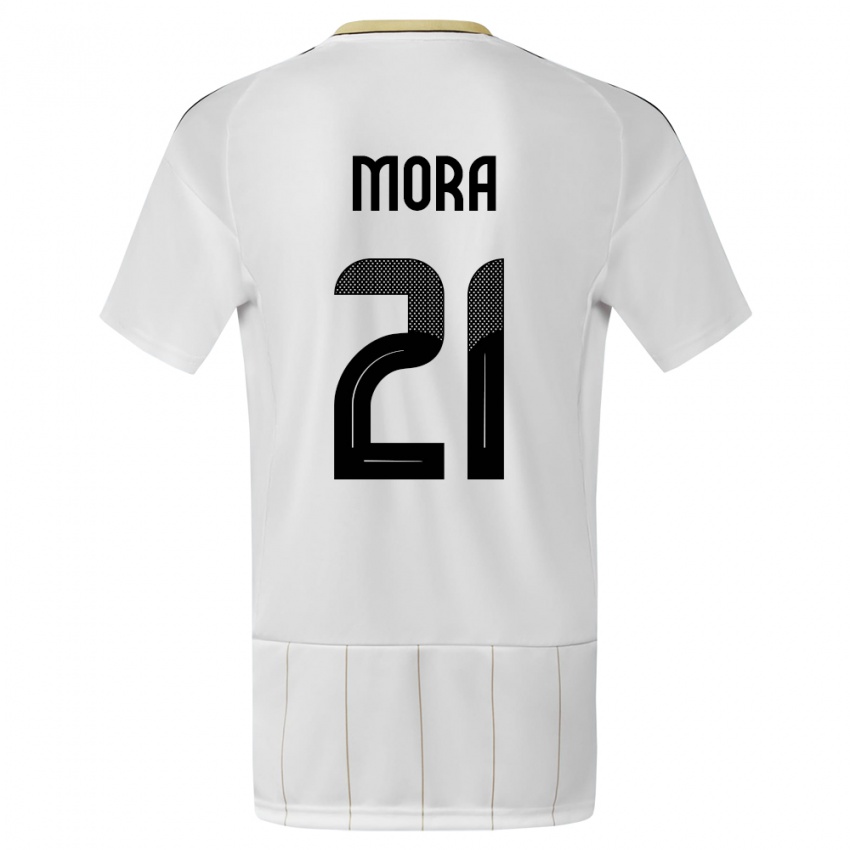 Niño Camiseta Costa Rica Carlos Mora #21 Blanco 2ª Equipación 24-26 La Camisa Argentina