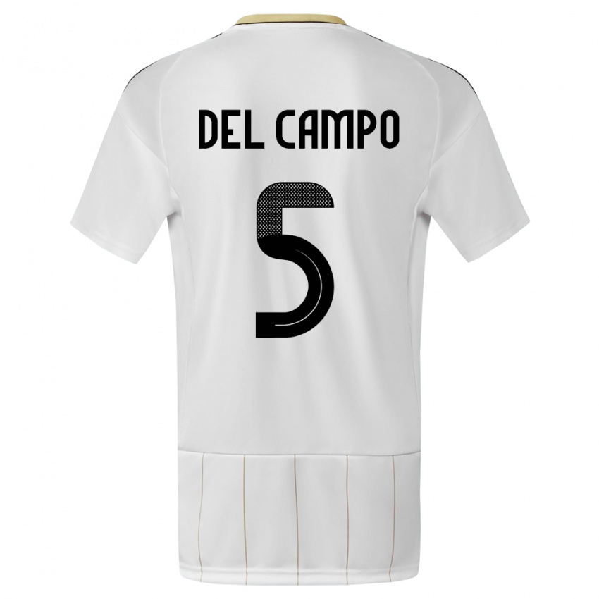 Niño Camiseta Costa Rica Valeria Del Campo #5 Blanco 2ª Equipación 24-26 La Camisa Argentina