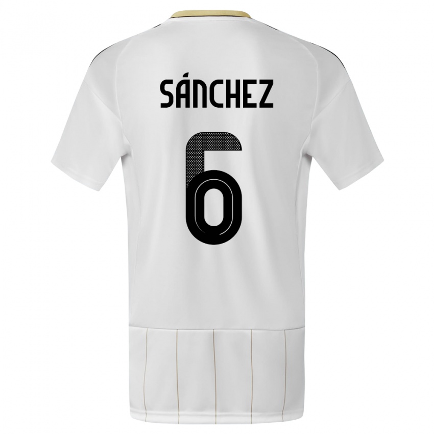 Niño Camiseta Costa Rica Carol Sanchez #6 Blanco 2ª Equipación 24-26 La Camisa Argentina