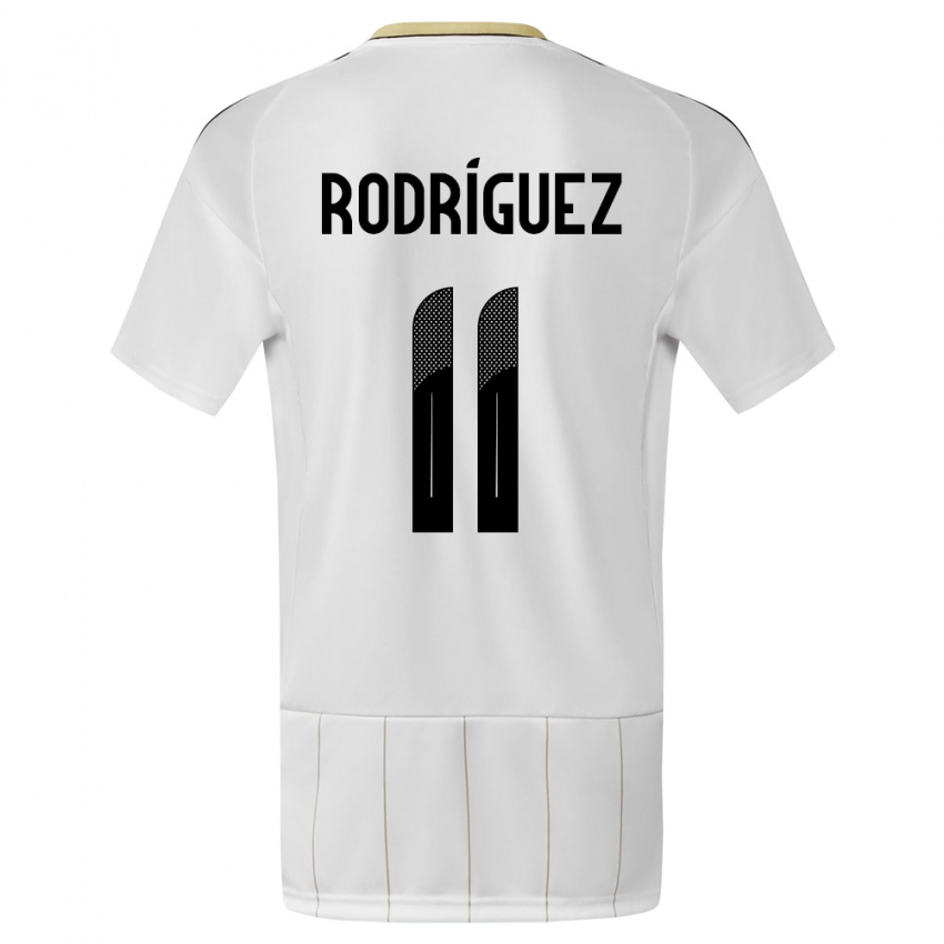 Niño Camiseta Costa Rica Raquel Rodriguez #11 Blanco 2ª Equipación 24-26 La Camisa Argentina