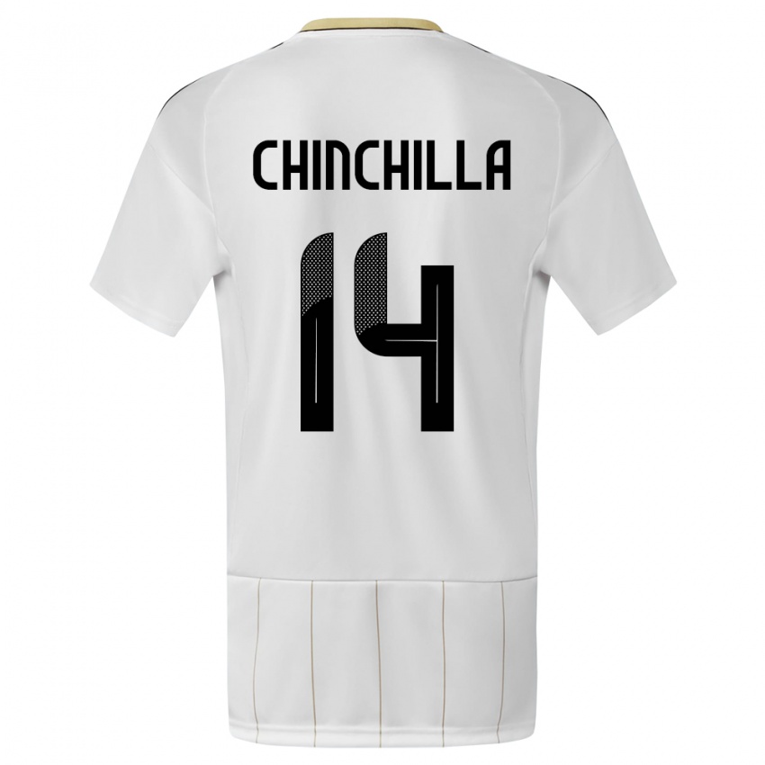 Niño Camiseta Costa Rica Priscila Chinchilla #14 Blanco 2ª Equipación 24-26 La Camisa Argentina