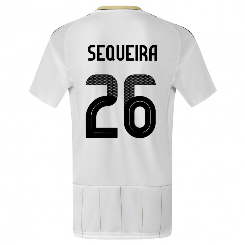 Niño Camiseta Costa Rica Douglas Sequeira #26 Blanco 2ª Equipación 24-26 La Camisa Argentina