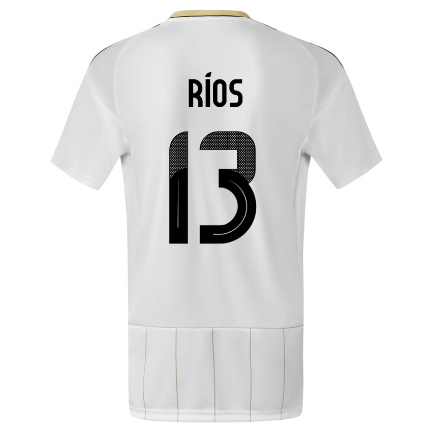 Niño Camiseta Costa Rica Keral Rios #13 Blanco 2ª Equipación 24-26 La Camisa Argentina