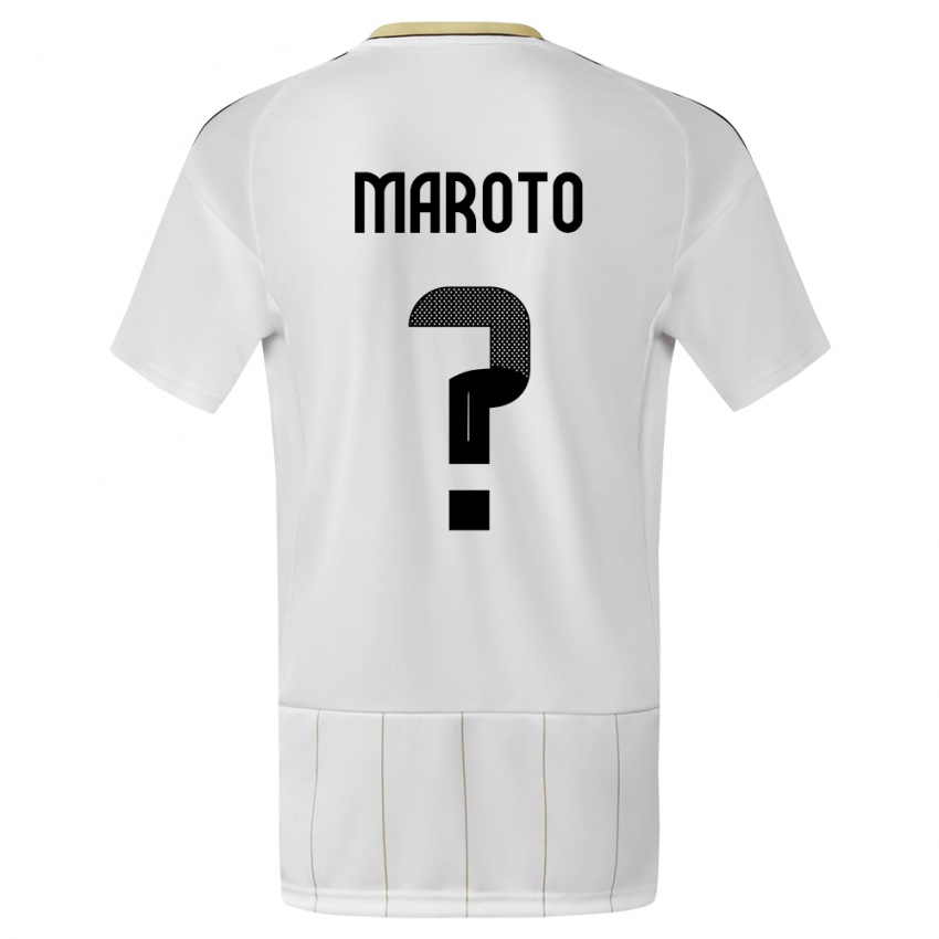 Niño Camiseta Costa Rica Victor Maroto #0 Blanco 2ª Equipación 24-26 La Camisa Argentina