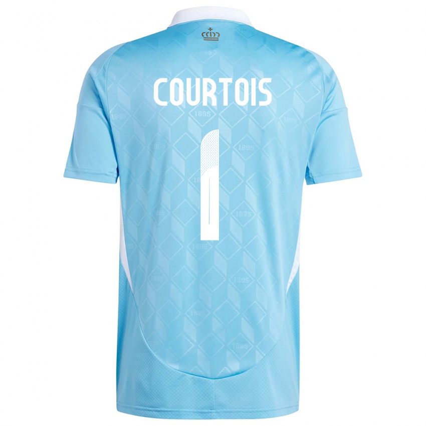 Niño Camiseta Bélgica Thibaut Courtois #1 Azul 2ª Equipación 24-26 La Camisa Argentina