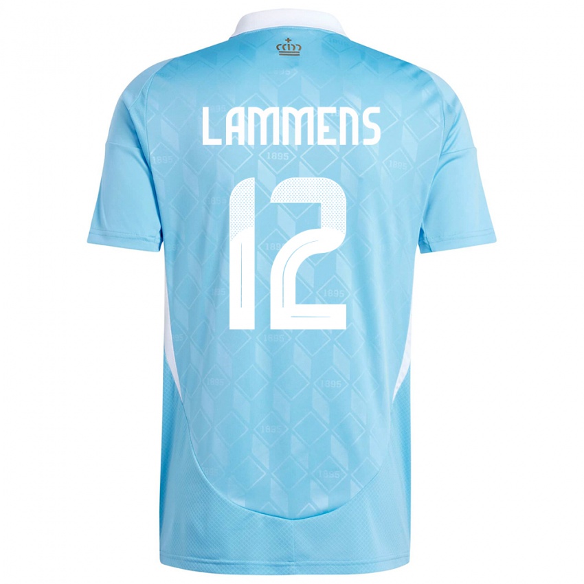 Niño Camiseta Bélgica Senne Lammens #12 Azul 2ª Equipación 24-26 La Camisa Argentina