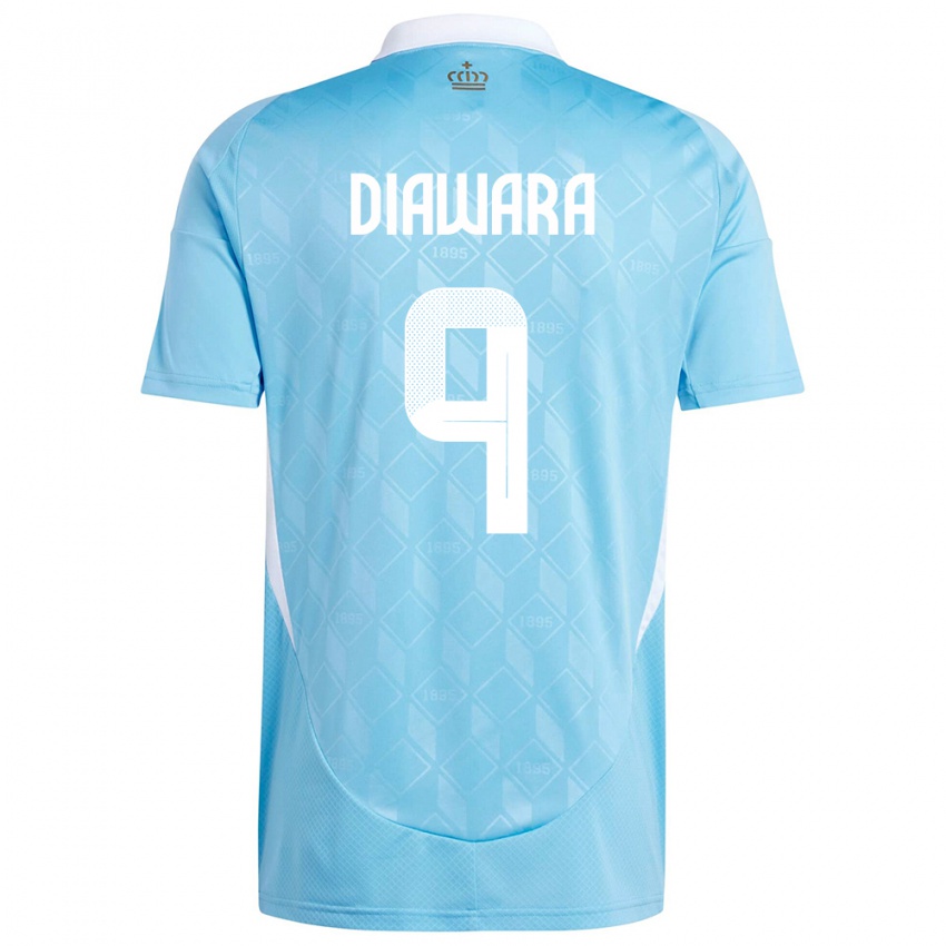 Niño Camiseta Bélgica Sekou Diawara #9 Azul 2ª Equipación 24-26 La Camisa Argentina