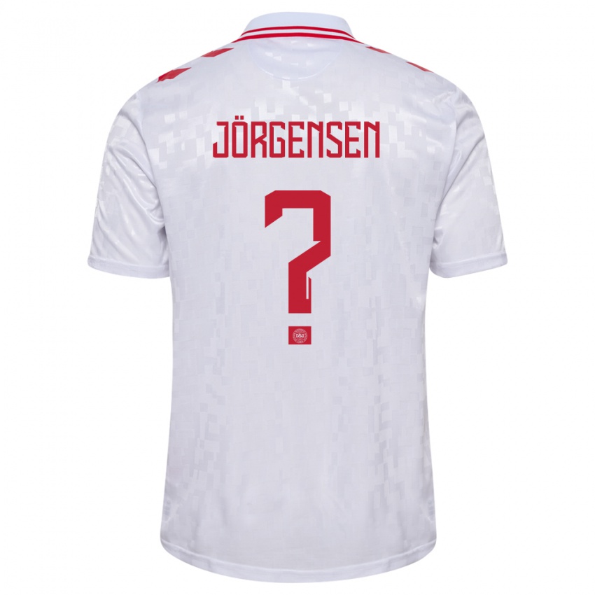 Niño Camiseta Dinamarca Thomas Jörgensen #0 Blanco 2ª Equipación 24-26 La Camisa Argentina