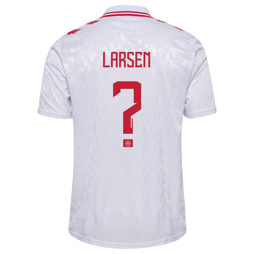 Niño Camiseta Dinamarca Sander Larsen #0 Blanco 2ª Equipación 24-26 La Camisa Argentina